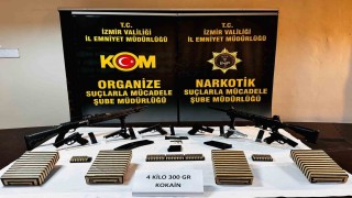 İzmirde 4 kilonun üzerinde kokain ele geçirildi