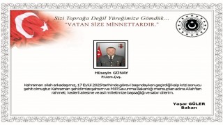 Piyade Uzman Çavuş Hüseyin Günay Şehit Oldu