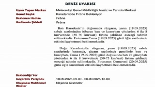 Karadenizde fırtına uyarısı