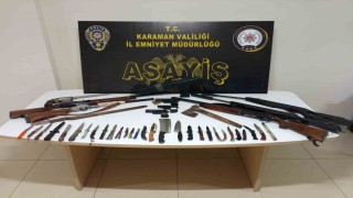 Karamanda uyuşturucu ve ruhsatsız silahlar ele geçirildi: 8 kişi tutuklandı