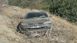 Karayoluna dökülen mıcır kazaya neden oldu