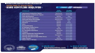 KAYMEK sanat ve mesleki eğitim kurslarına kayıtlar başladı