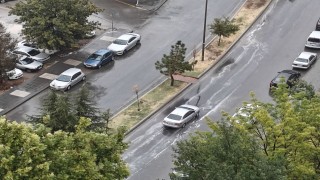 Kayseride sağanak yağış etkili oldu