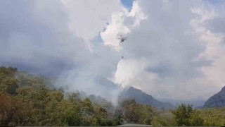 Kemerde ormanlık alanda çıkan yangın büyümeden kontrol altına alındı