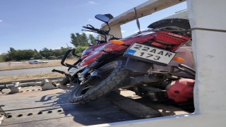 Keşanda devrilen motosikletin sürücüsü yaralandı