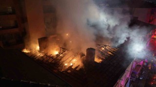 Kırıkkalede apartman çatısında yangın paniği