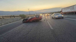 Kontrolden çıkan otomobil devrildi: 1 yaralı