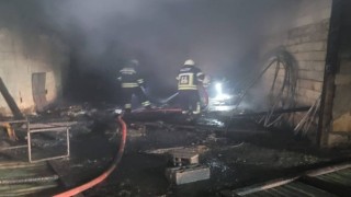 Kopan elektrik kablosu depoyu kül etti