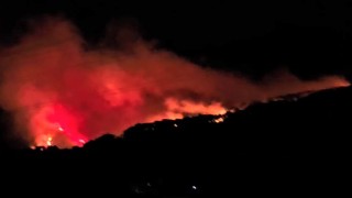 Köyceğizde orman yangını müdahale devam ediyor