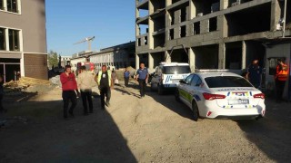 Malatyada çarşı inşaatında göçük: 1 yaralı