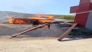 Malatyada kereste deposunda korkutan yangın