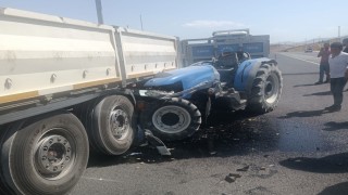 Malatyada tır ile çarpışan traktörün sürücüsü yaralandı