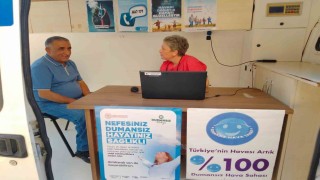 Manisada mobil sigara bırakma aracı sahaya indi