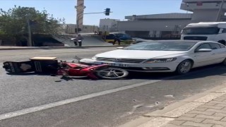 Mardinde otomobil ile motosiklet çarpıştı: 1 yaralı