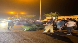 Mardinde takla atan otomobil sürücüsü yaralandı