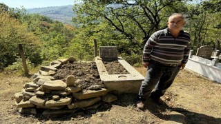 Mezarı kazıp tahtaları kıran ayı cenazeye ulaşamadan kaçtı