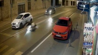 Muratlıda motosiklet kazası kameraya yansıdı