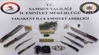 Narko alan uygulamasında silah, uyuşturucu ve radar tespit cihazı ele geçirildi