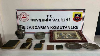 Nevşehirde 12 parça tarihi eser ele geçirildi