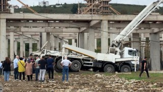 Orduda inşaatta beton mikseri devrildi: 1 ölü