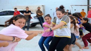 Orhanlı Mahallesinde çocuklar doyasıya eğlendi