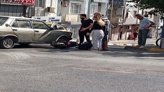 Otomobil ile elektrikli bisiklet çarpıştı: 2 yaralı