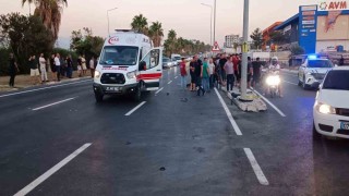 Otomobille çarpışan motosikletli ağır yaralandı