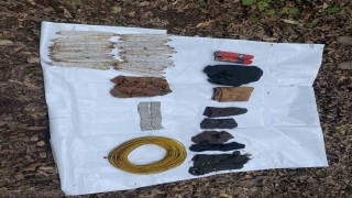 PKKlı teröristlere ait depoda patlayıcı madde ve fünye ele geçirildi