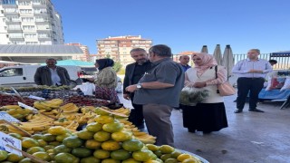 Pursaklar Belediye Başkanı Çetin pazarlarda denetim yaptı
