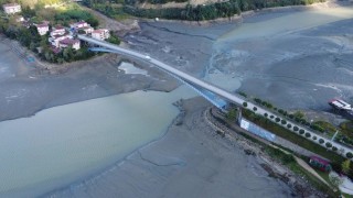 Saklı cennet Ayvacıkta baraj suları çekildi, kara ortaya çıktı