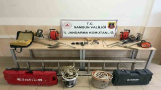 Samsunda kaçak kazı yapan 6 kişi yakalandı