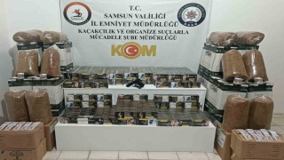 Samsunda kaçak tütün mamulleri operasyonu
