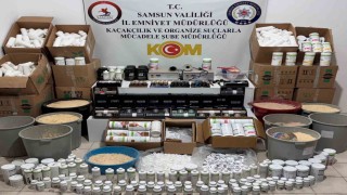 Samsunda sahte zayıflama ve protein tozu imalatına operasyon