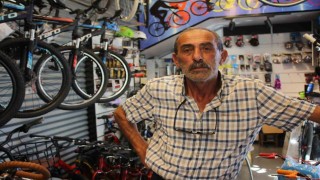 Samsunda yarım asırlık bisikletçi