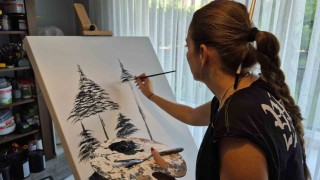 Sanat tutkusunu çocuklarının hediyesi yeniden alevlendirdi