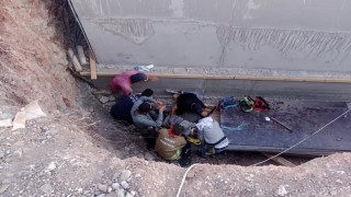 Şantiyede temele düşen şahıs yaralandı