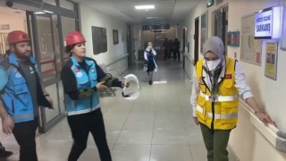 Sarıkamış Devlet Hastanesinde yangın tatbikatı gerçeği aratmadı