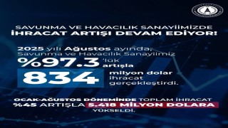 Savunma Sanayii Başkanı Görgün: Sanayiimiz, Ağustos yüzde 97,3 artışla 834 milyon dolar ihracat gerçekleştirdi