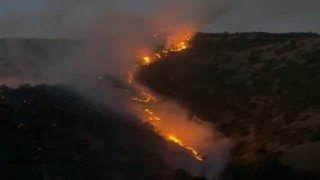 Şemdinlide ormanlık alanda korkutan yangın