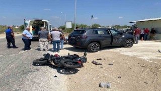 Serikte cip ile motosiklet çarpıştı: 1 yaralı
