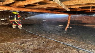 Sındırgıda ahır yangını