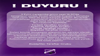 Sinopspor taraftarından destek çağrısı