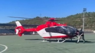 Sinopta ambulans helikopter yeni doğan bebek için havalandı