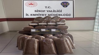 Sinopta kaçak tütün operasyonu: 156 kilo tütün ve 2 bin 600 makaron ele geçirildi