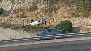 Sivasta takla atan otomobilin sürücüsü yaralandı