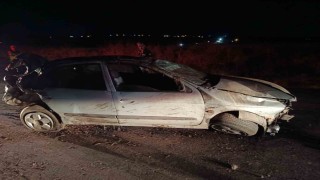 Siverek'te takla atan otomobilin sürücüsü yaralandı