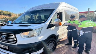 Sökede okul servis araçlarına sıkı denetim