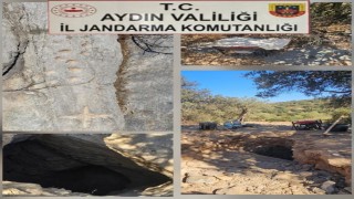 Sökede sit alanında kaçak kazıya jandarmadan suçüstü