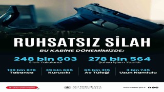 Son bir hafta içinde 81 ilde ruhsatsız silahlara yönelik düzenlenen operasyonlarda bin 867 silah ele geçirildi