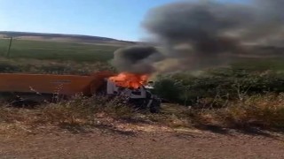 Takla atan kamyonun sürücüsü yanarak hayatını kaybetti